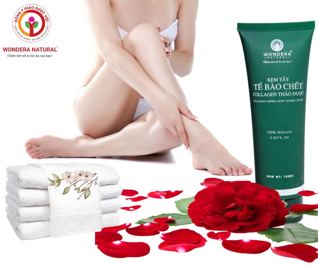 Kem tẩy tế bào chết collagen thảo dược 100g da mịn màn hồng hào