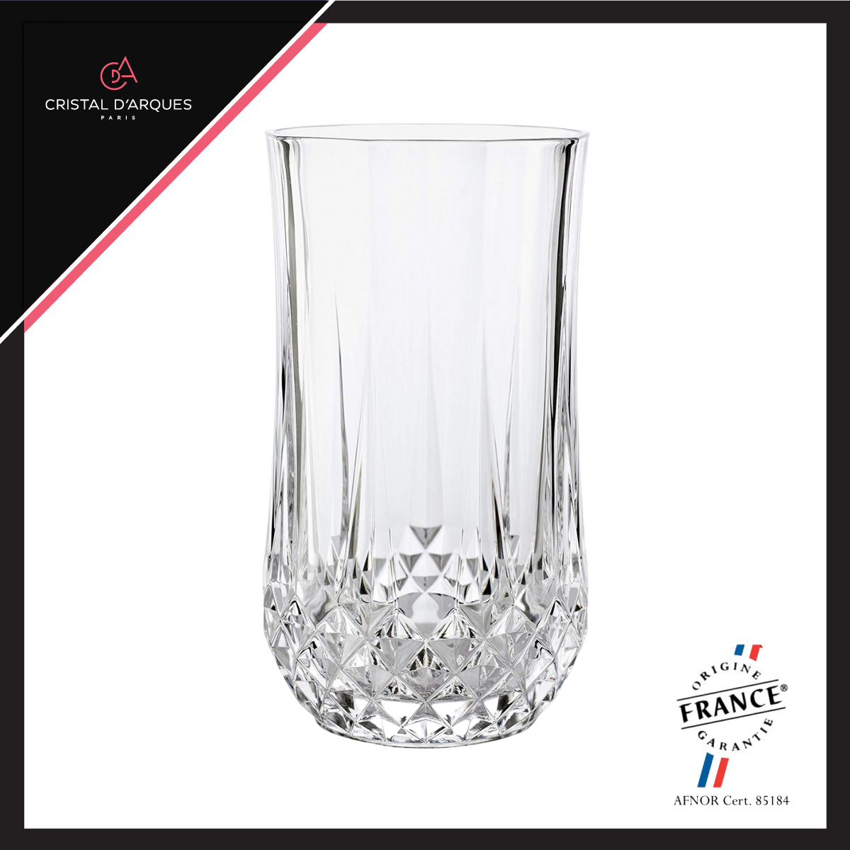 Bộ 6 ly cao pha lê cristal d'arques longchamp 360ml - eclol9757