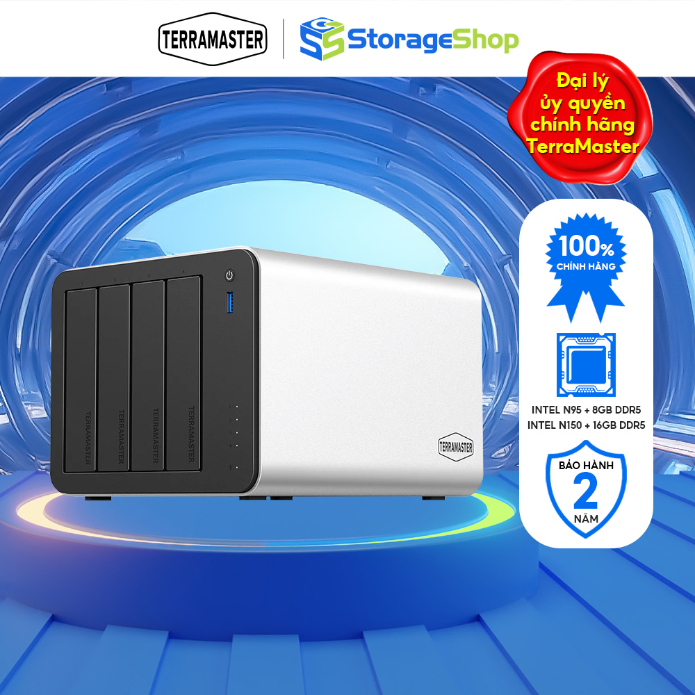Terramaster F4-425 Plus Nas Storage Device -4 Bays, 8Gb Ddr4, 5Gbe X2, M.2 X 3, USB 3.2 X3 Giá 23,115,020 Đồng*Miễn phí vận chuyển