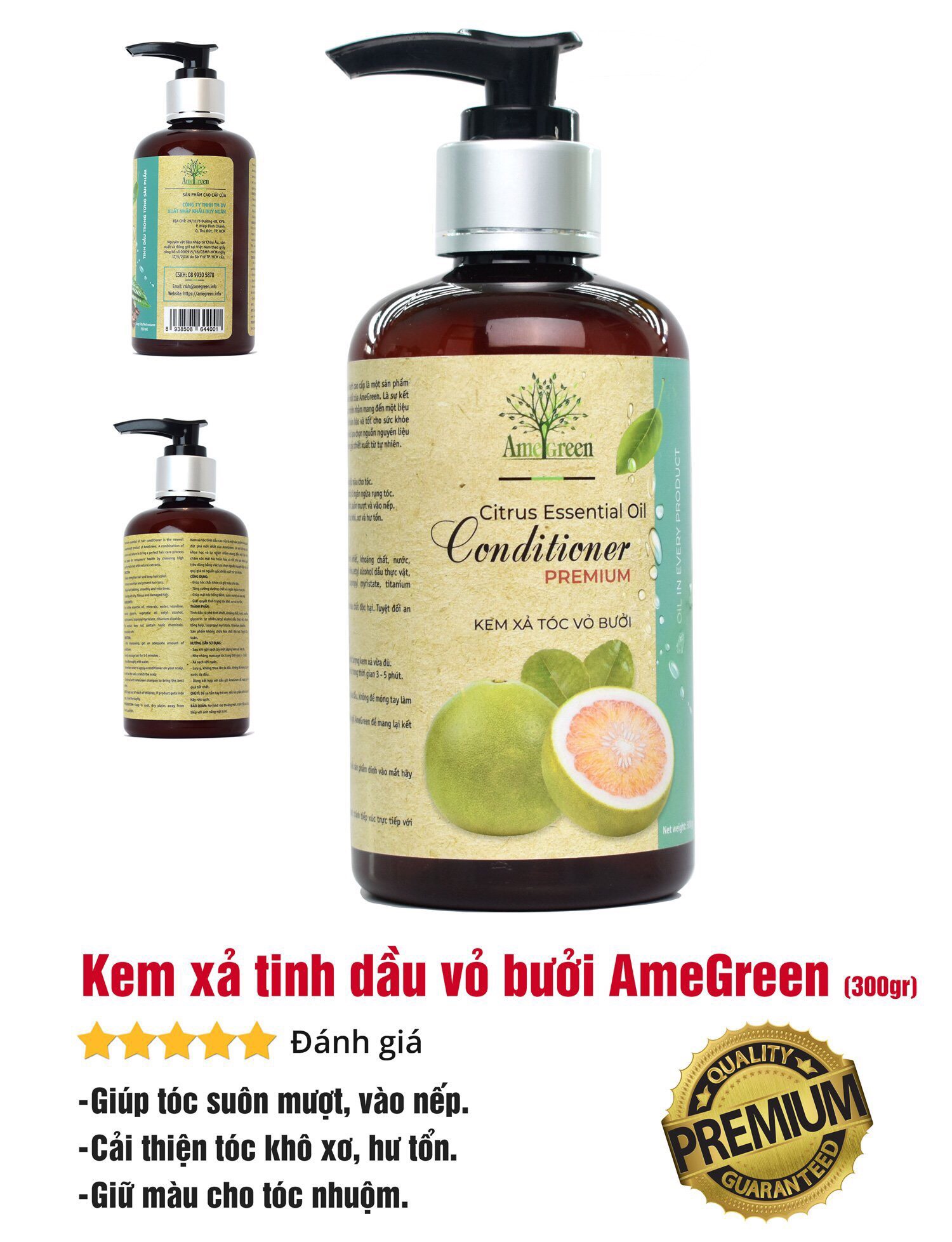 Kem xả tóc vỏ bưởi cao cấp AmeGreen