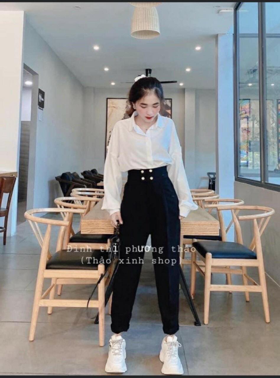 [HCM]Quần Baggy Tây Nữ vải Tuyết Mưa hàng quảng châu cao cấp 546
