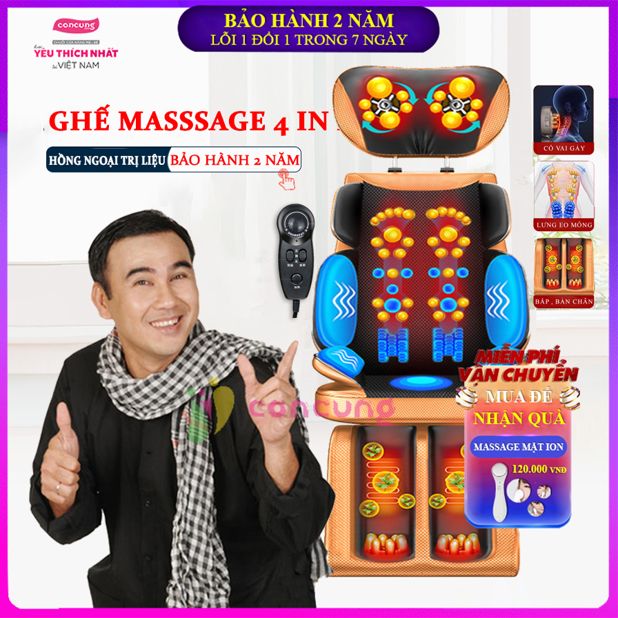 Ghế massage, ghế mát xa toàn thân, ghế mát xa hồng ngoại trị liệu Good Life dạng ghế ngồi cao cấp massage thông minh giúp thư giãn an toàn cho sức khoẻ mọi người ( Bảo hành 2 năm lỗi 1 đổi 1 trong 7 ngày )