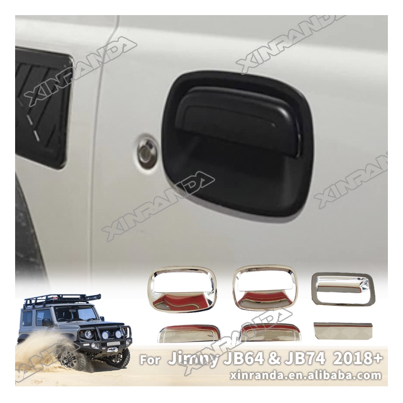 ⊕✺∋ 3Pcs/Set Car Interior Door Handle Bowl Trim cover For Suzuki Jimny JB64 JB74 2018-2020 Car Styling Accessaries Door Handle Cover