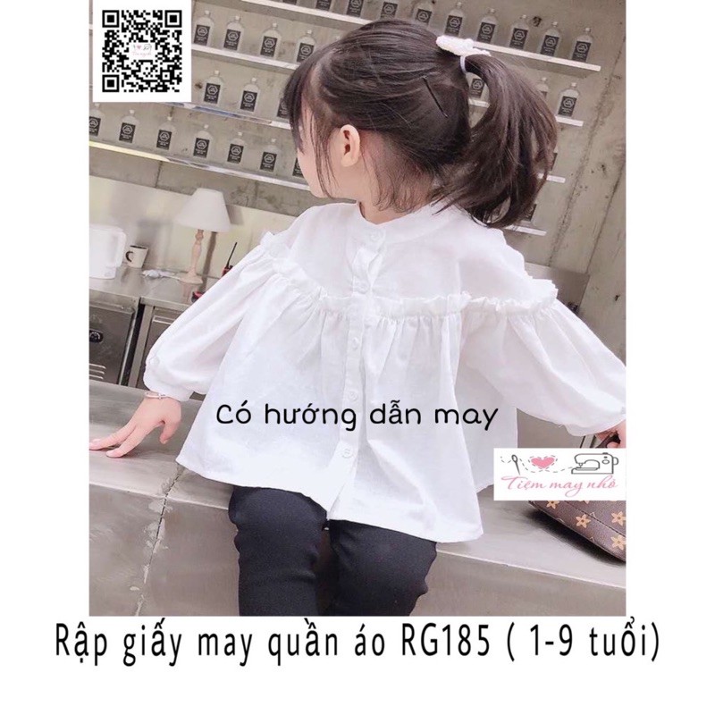 RG185_RẬP GIẤY May Áo Kiểu Mẹ Và Bé Gái