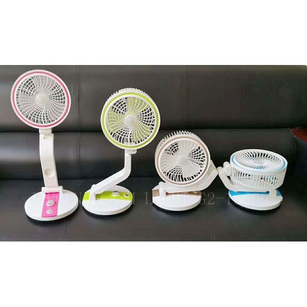 Quạt sạc tích điện có đèn led folding fan jh - 2018
