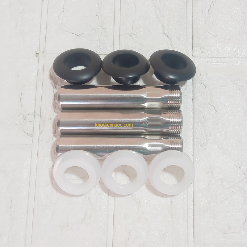 Combo 3 ty inox phi 25 và 3 cặp ron ty phi 25 máy nước nóng năng lượng mặt trời