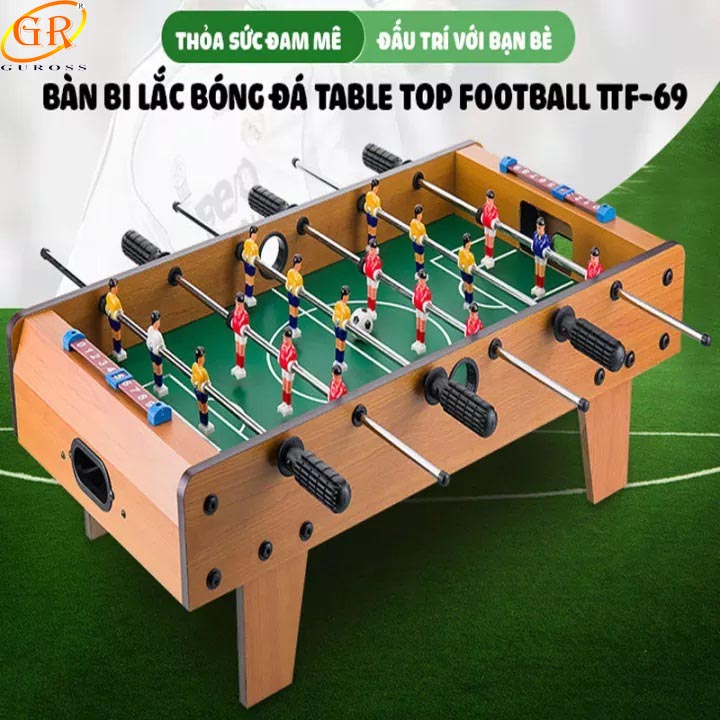 CỠ LỚN - Đồ Chơi Bàn Bóng Đá Bi Lắc Trẻ Em Chính Hãng - Bàn Bóng Đá Table Top Foosball (Gỗ) CHÍNH HÃNG GUROSS - 6 Hàng Cầu Thủ