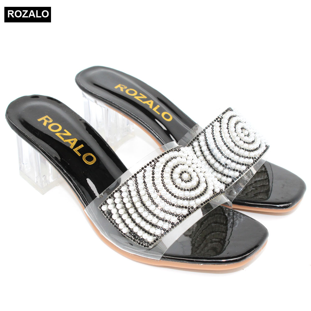 Guốc cao gót trong 5P đính đá Rozalo R5701
