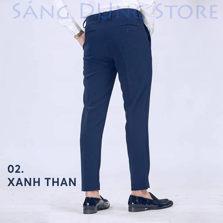 Quần tây nam phong cách dáng ôm co dãn nhẹ vải dày