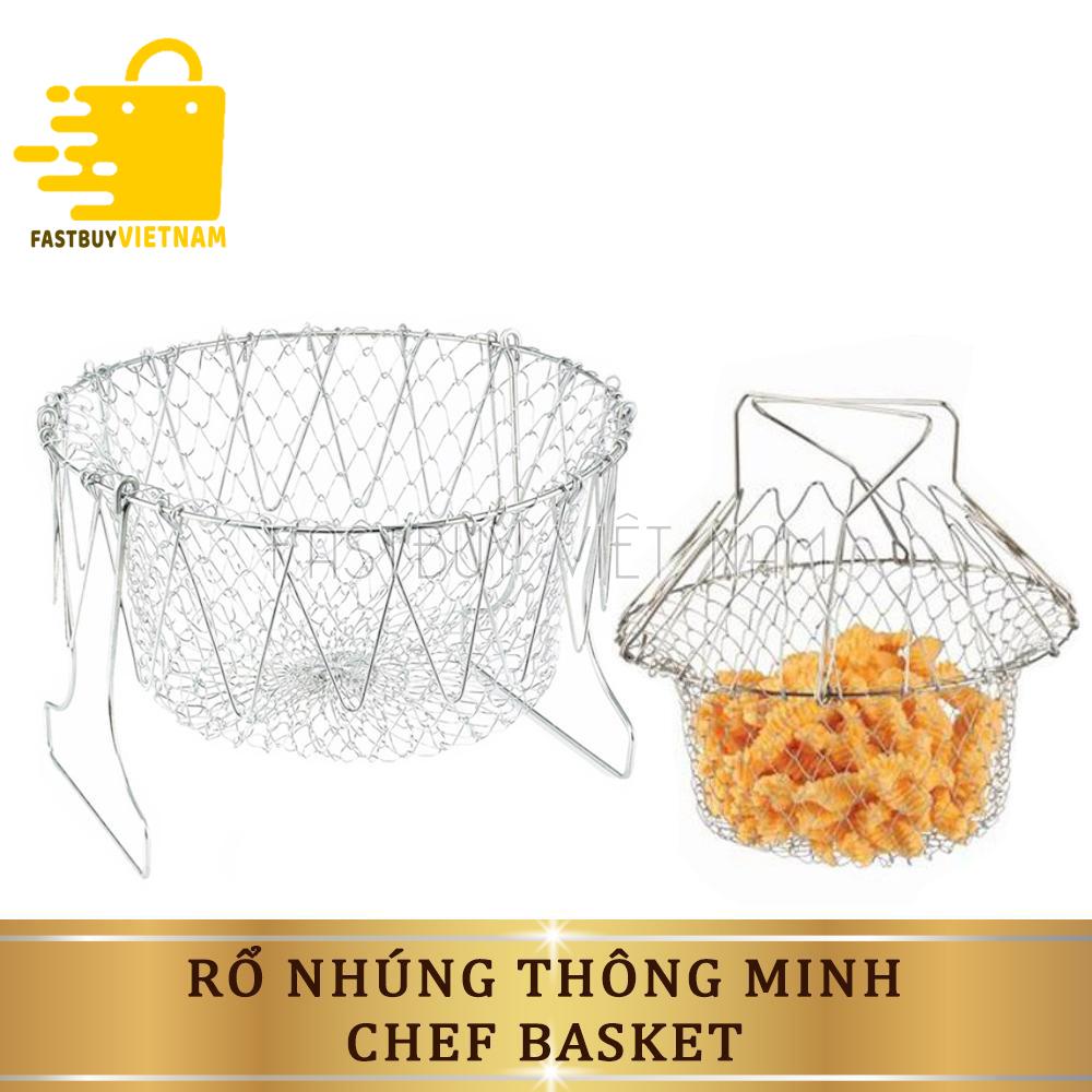 Rổ nhúng thông minh Chef Basket, dễ gấp gọn, tiện lợi, rổ nhúng đa năng, thiết kế thông minh, tiết kiệm không gian