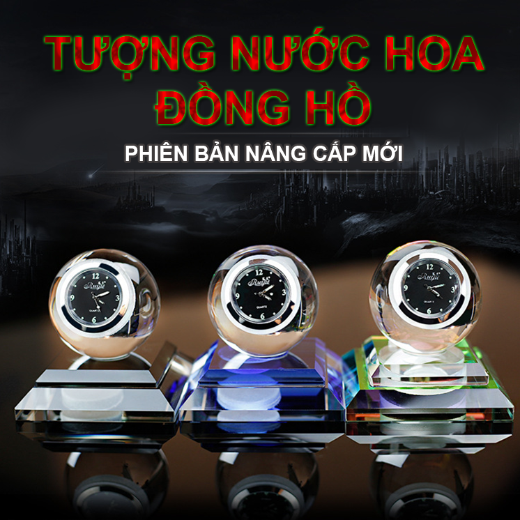 Nước hoa pha lê trang trí kim đồng hồ trên xe hơi, ô tô