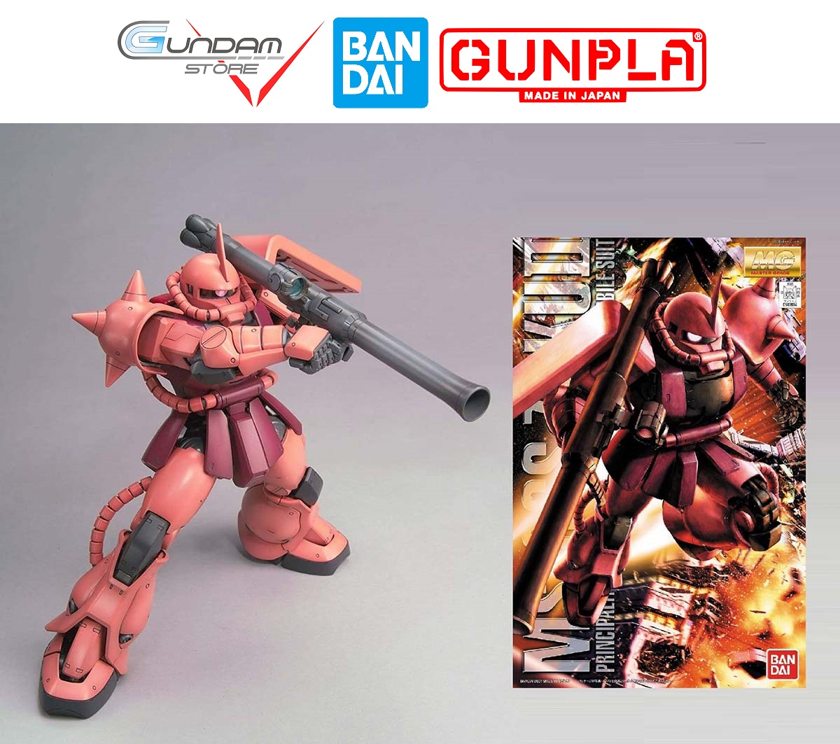 Mô hình mg zaku 2 ms-06s char`s custom 2.0 gundam bandai 1/100 master grade đồ chơi lắp ráp anime nhật