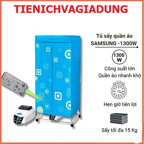 [BH 6 Tháng] Tủ Sấy Quần Áo Có Điều Khiển Từ Xa - Tủ sấy quần áo khung inox cao cấp - Máy sấy quần áo 2 tầng có điều khiển từ xa