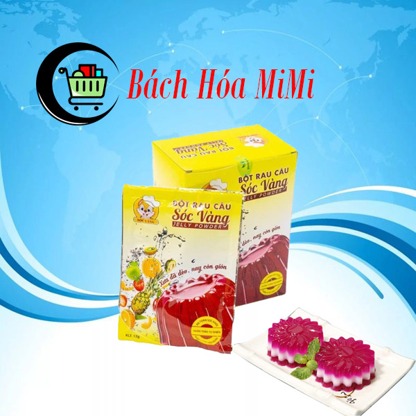 Bột rau câu sóc vàng gói 12g x 10 gói. jelly powder.