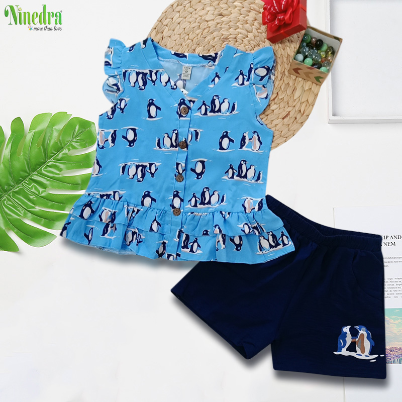 Đồ bộ bé gái đũi mềm size cho bé từ 20-35kg - Ninedra
