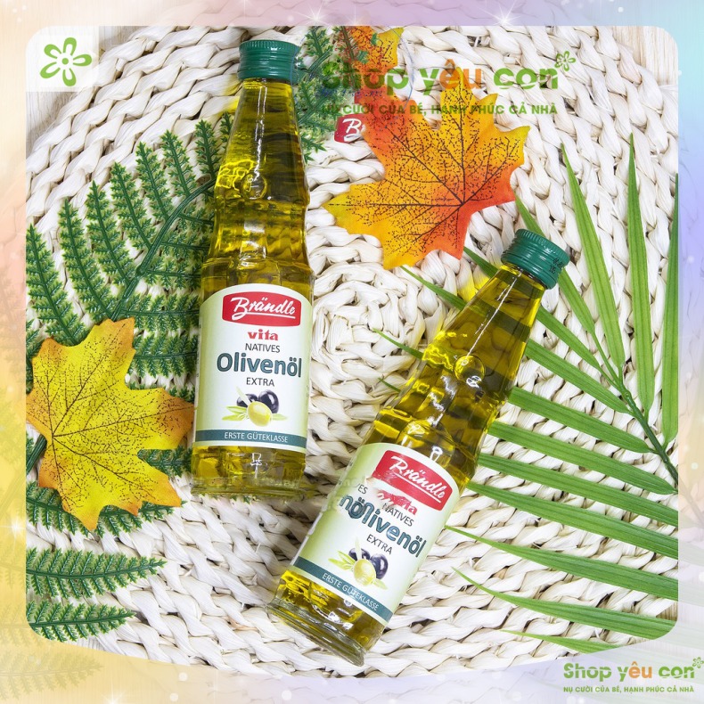 Dầu olive Brandle Vita Đức, dầu oliu nguyên chất ăn dặm cho bé 100ml