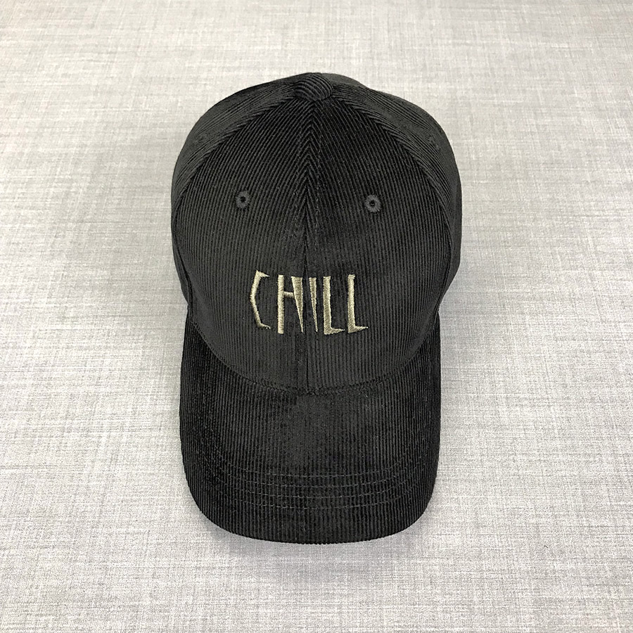 [HCM]Nón Kết Mũ Lưỡi Trai Vải Nhung Gân Thêu CHILL
