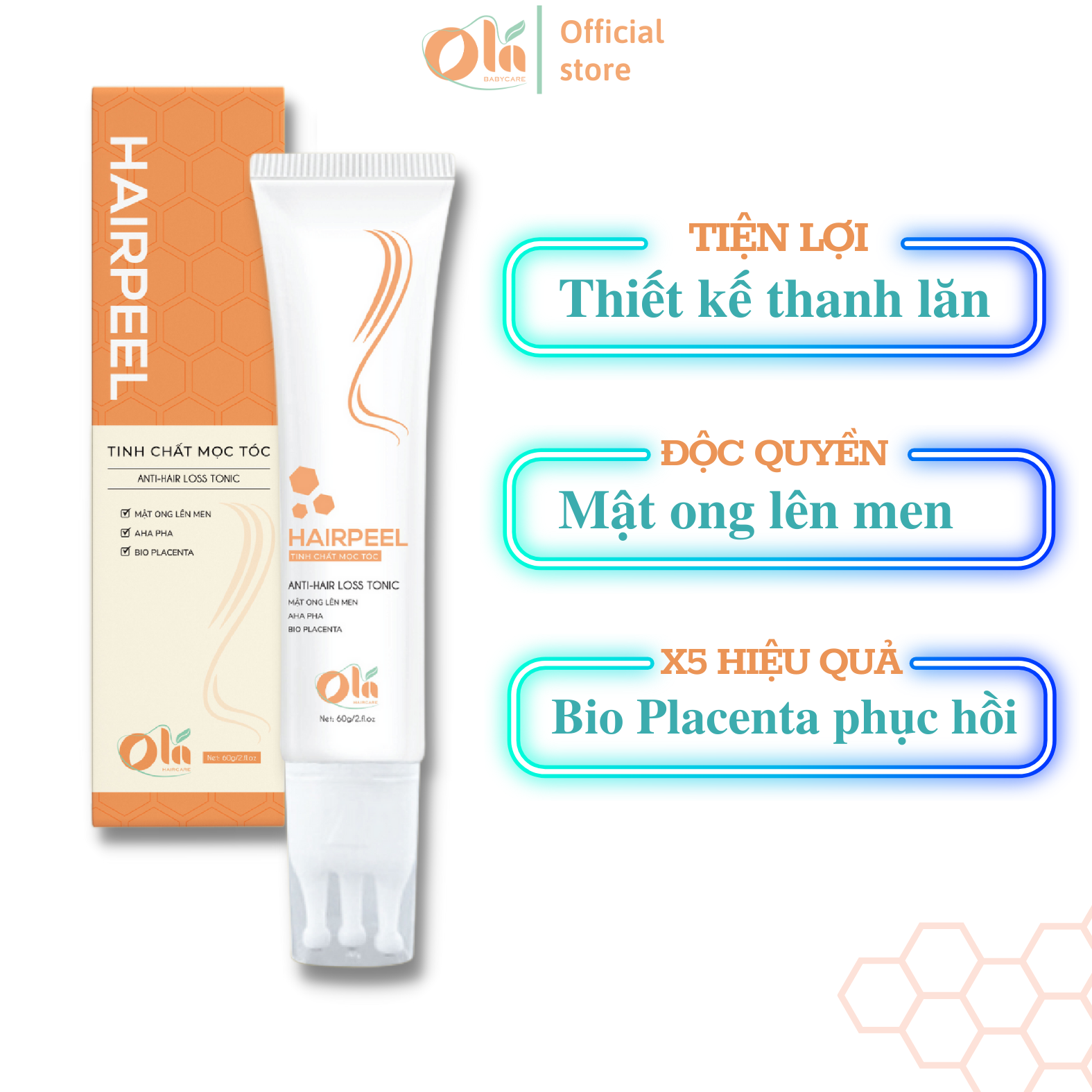 Tinh chất mọc tóc, giảm rụng, dưỡng tóc và chăm sóc da đầu - HAIRPEEL 60ml