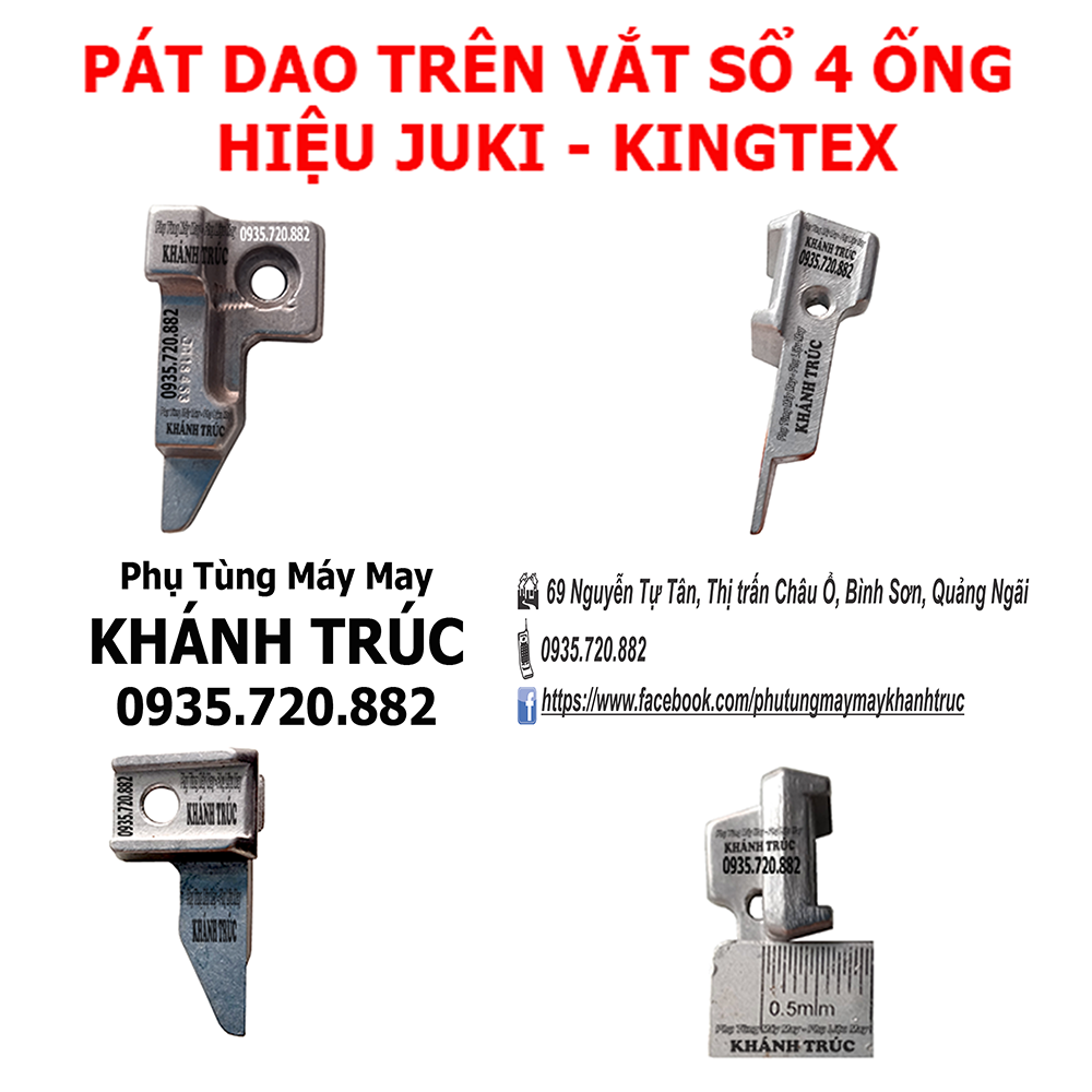 PÁT dao trên máy Vắt sổ JUKI 4 ống chỉ máy may công nghiệp