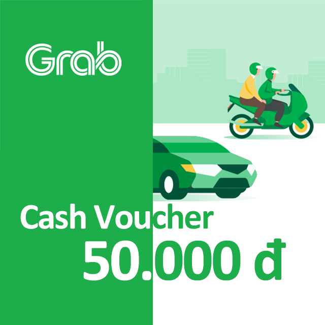 E - voucher 50.000 tại grab transportation