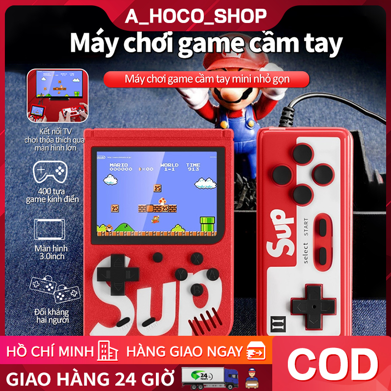 Máy Chơi Game Sup 400,Kèm Tay Cầm Dành Cho 2 Người ,Màn hình rộng 3 inch , kết nối với TV ,Nạp năng lượng theo chu kỳ