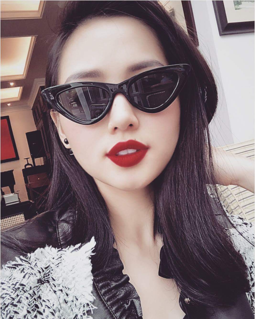 Mắt kính râm chống nắng nữ kính mắt thời trang mắt mèo