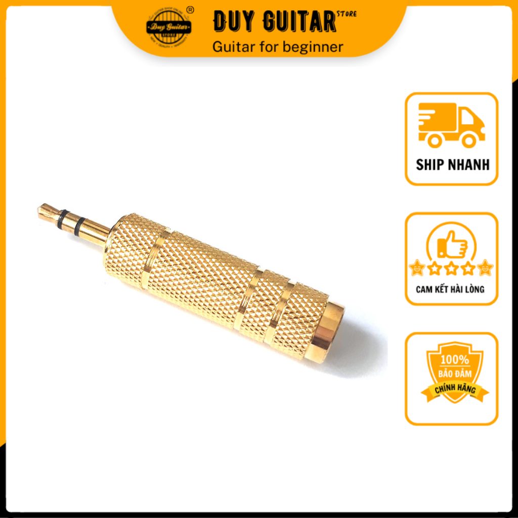1 Cái Jack âm thanh Giắt chuyển audio từ 3.5mm ra 6.5mm - Đầu đực 3.5mm - Đầu cái 6.5mm Duy Guitar Store phụ kiện guitar Sale rẻ dưới 49k