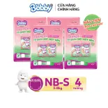GIFT - Combo 4 Tã/bỉm quần Mở Một Bên Bobby size NB-S 4 miếng