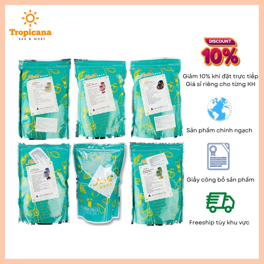 Bột bánh flan đủ vị Mole Đài Loan - Bịch 1kg
