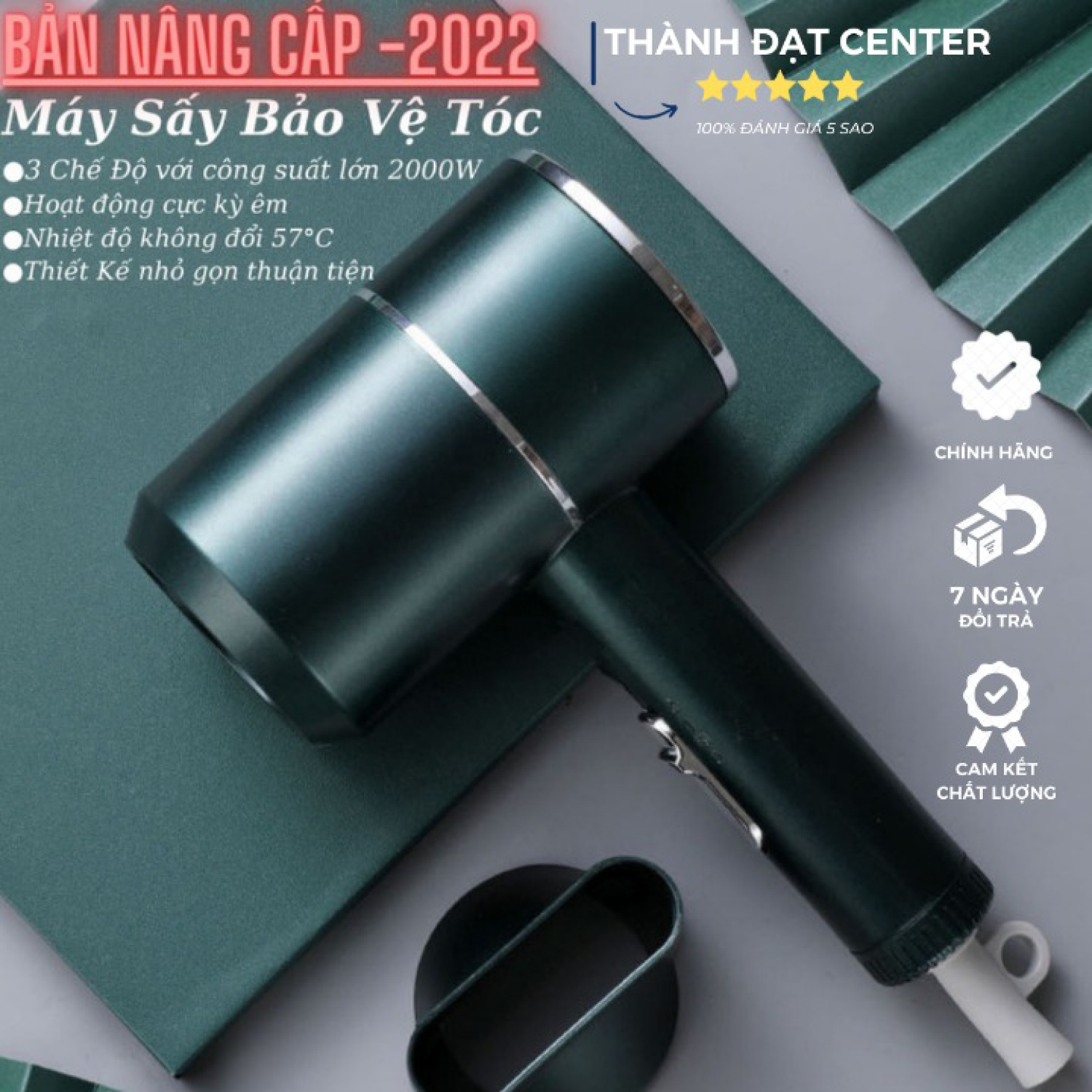 Máy sấy tóc 2 chiều nóng ,lạnh công suất lớn 2000w - máy sấy tạo kiểu sử dụng cho salon tóc chuyên nghiệp