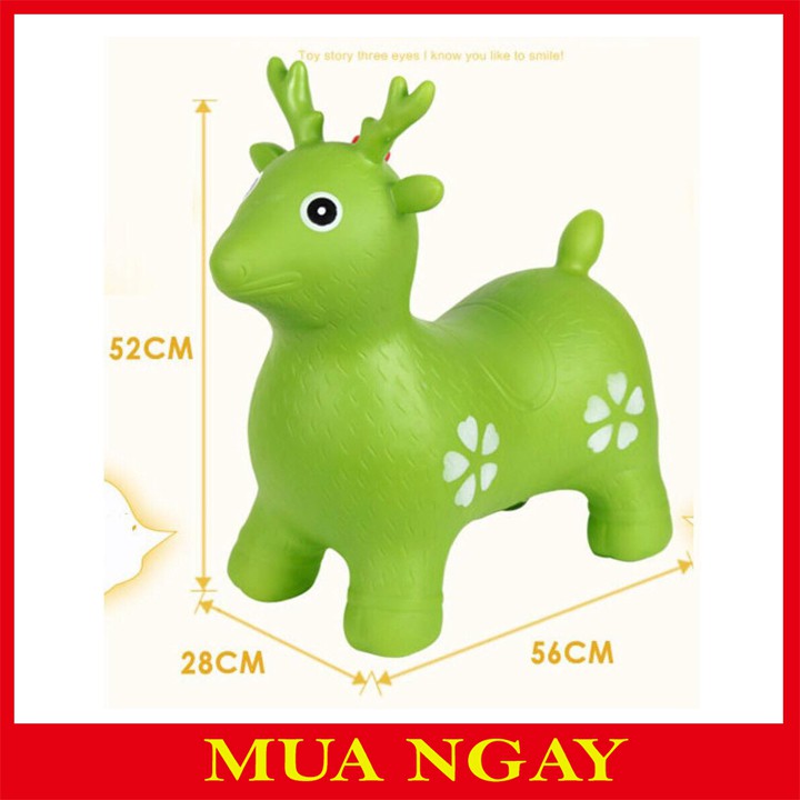 Thú Nhún Bơm Hơi Hình Con Hươu Cho Bé Yêu, Đồ Chơi Thú Nhún Bập Bênh Siêu Dễ Thương Cho Bé Yêu, Sản Phẩm An Toàn Gía Rẻ