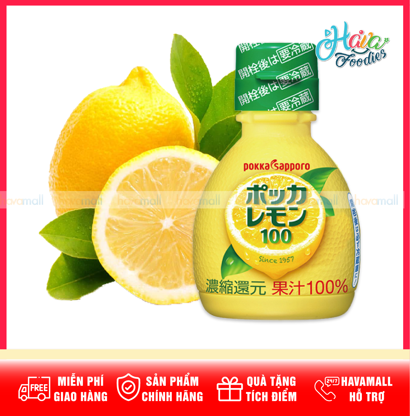 Nước Cốt Chanh Pokka Sapporo 100% Nhật Bản 70ml – Pokka Lemon 100