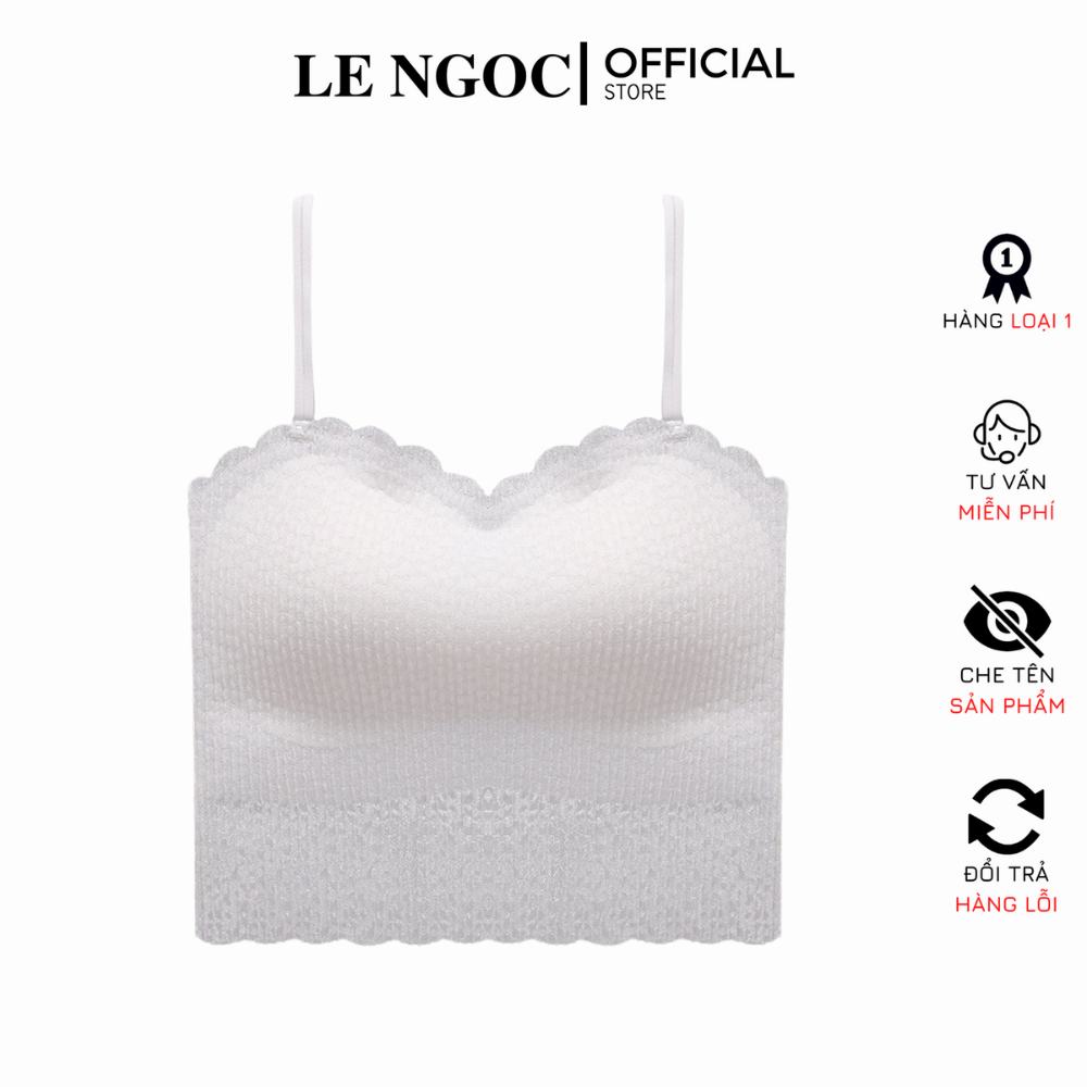 Áo lót nữ cotton 2 dây, áo bra nâng ngực có mút ngực tháo rời LN214