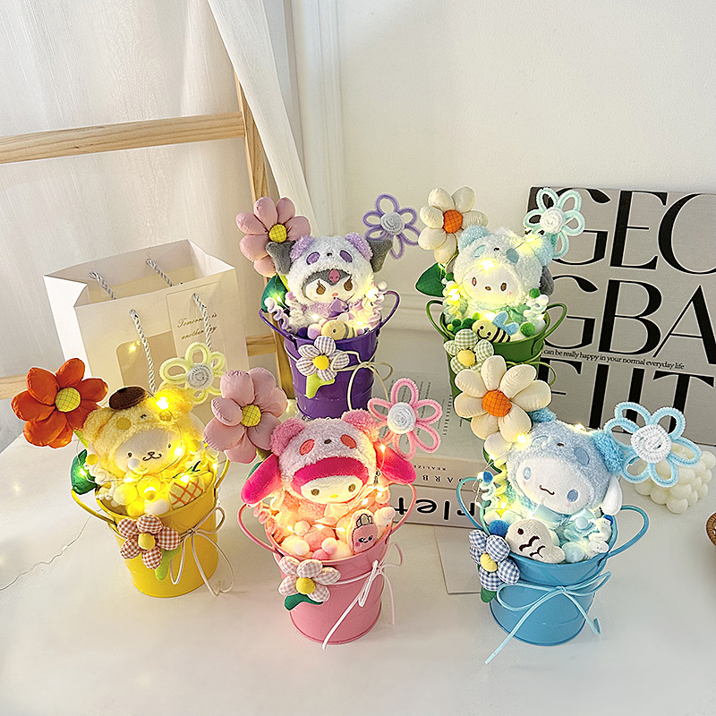 Bó hoa gấu bông len làm quà tặng năm mới, 14/2, quà sinh Nhật, tốt nghiệp, quà tết, quà tặng bạn gái