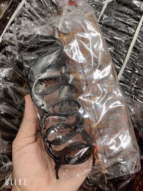 Combo 5 kẹp tóc càng cua 3 răng mix màu Nâu Đen