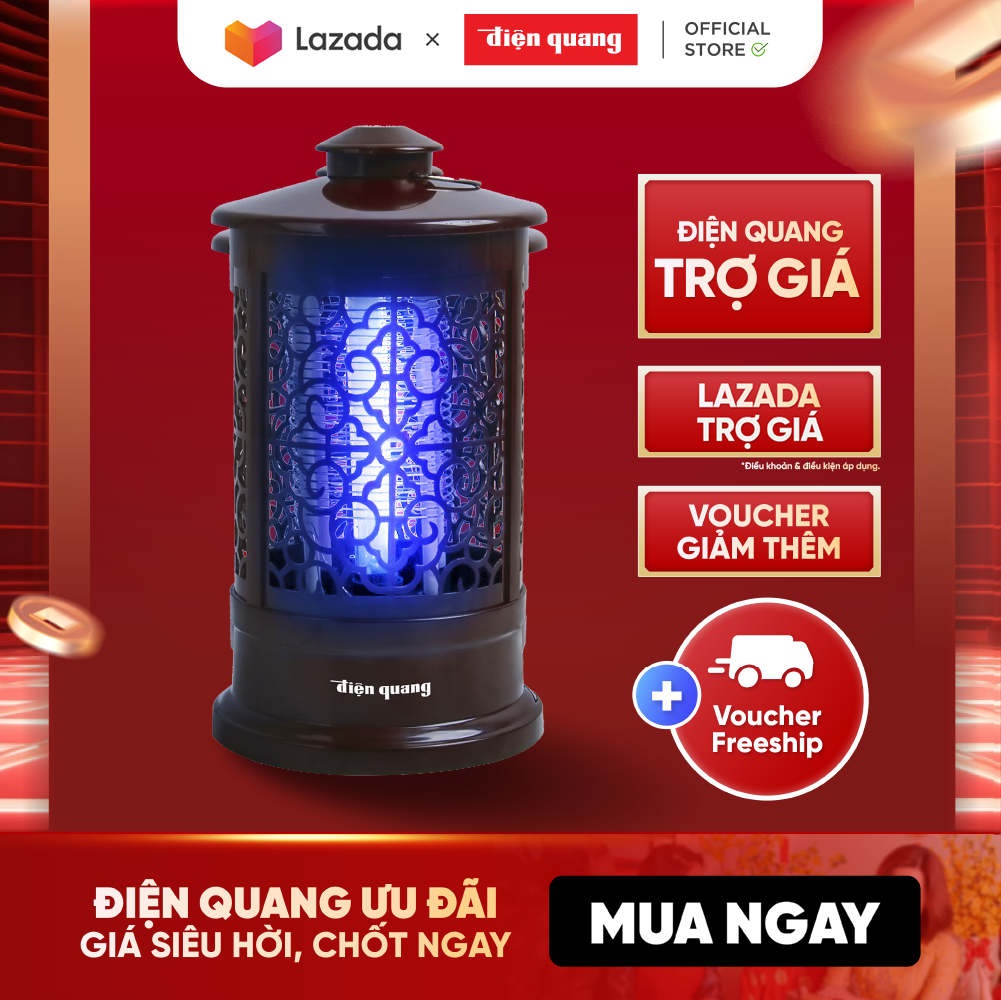 Đèn bắt muỗi Điện Quang ĐQ EML03 BR