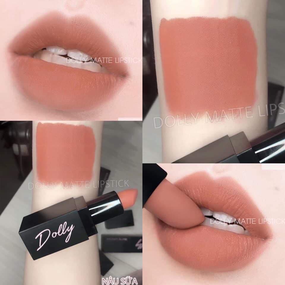 [HCM]SON THỎI LÌ DOLLY . MẪU MỚI2021 . CHÍNH HÃNG 100% . MỀM MÔI  MỊN  lâu trôi . không gây khô môi mặc dù bám trên môi suốt ngày