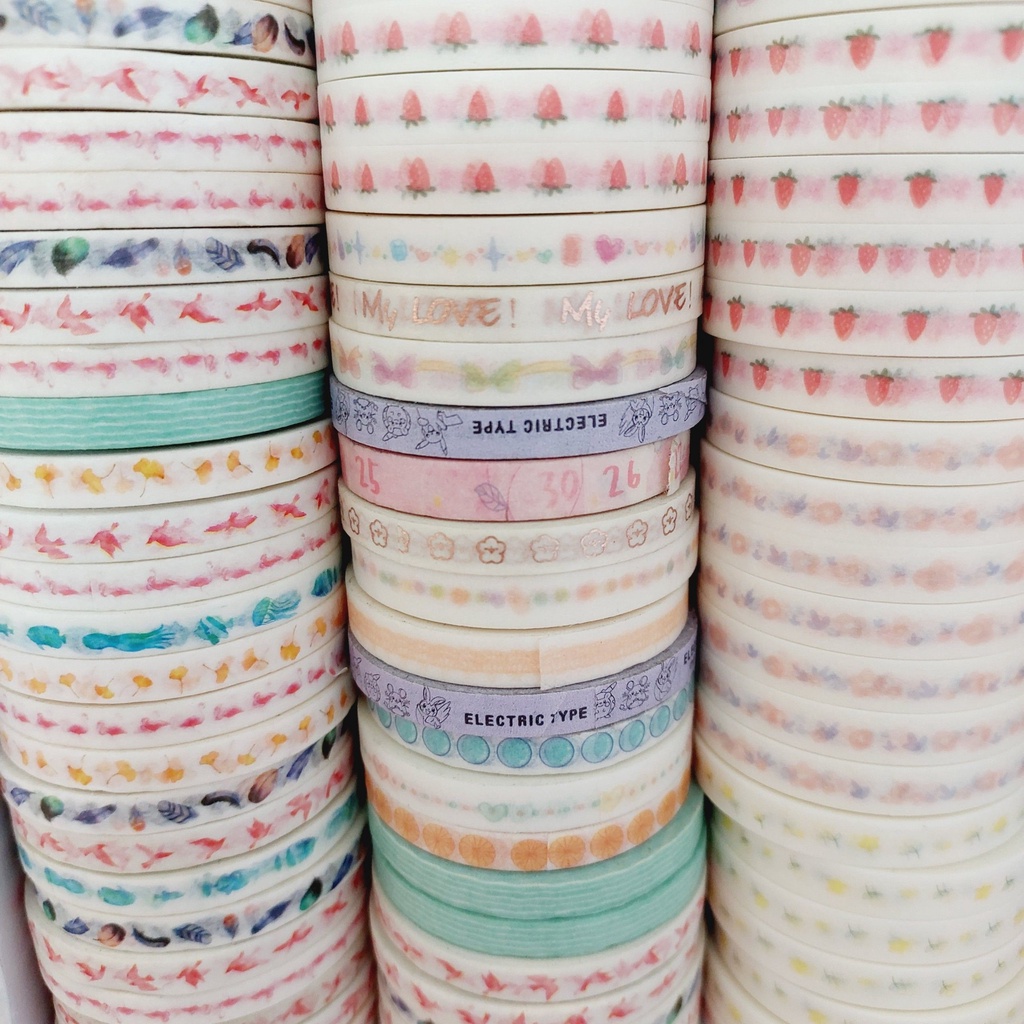 Washi Tape 5mm x 7m trang trí