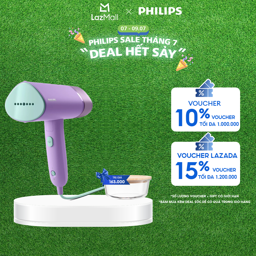 Bàn Ủi Hơi Nước Cầm Tay Philips STH3010/30 - Hàng Phân Phối Chính Hãng