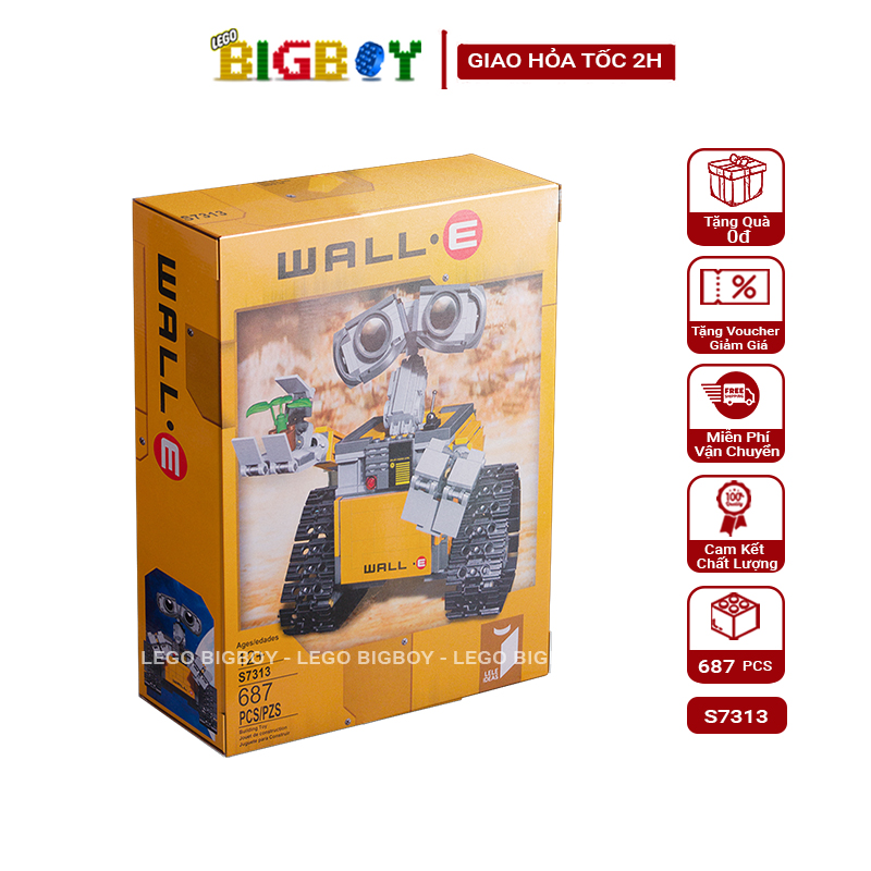 Lego robot Wall E S7131 lắp ghép đồ chơi giáo dục 687 pcs nhựa abs nguyên bộ an toàn chi tiết