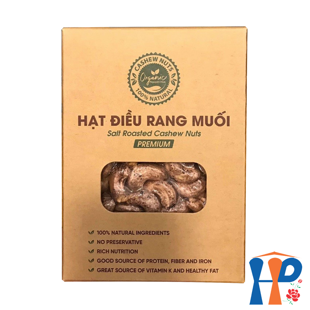 Hạt điều rang muối thượng hạng Organic Salt Roasted Cashew Nuts 500gr Hani Peni