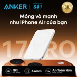 Anker Nano Power Bank, Ultra-Slim 5,000mAh Magnetic Battery Pack, Qi2 Certified 15W Max Ultra-Fast MagSafe-Compatible Portable Charger, Ergonomic Design, for iPhone 17/17 air/16/15/14 Series