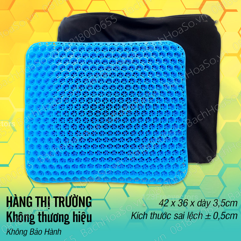 Hàng Thị Trường - Đệm lót ghế văn phòng, ghế gỗ, sofa, ngồi bệt, lót mông, Nệm 3D Silicon thoáng khí, chống đau lưng, đau mông, trĩ