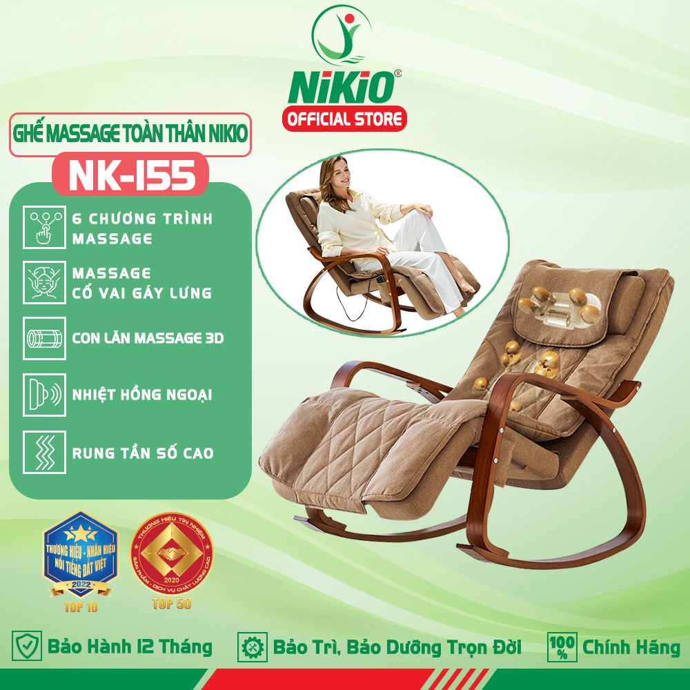 Ghế massage toàn thân bập bênh thư giãn Nikio NK-155