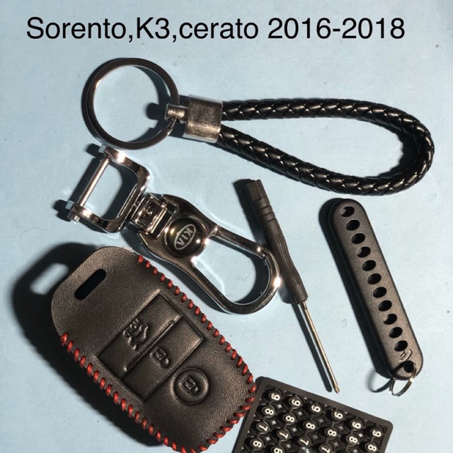 Bao da chìa khoá kia sorento k3 cerato 2016-2018