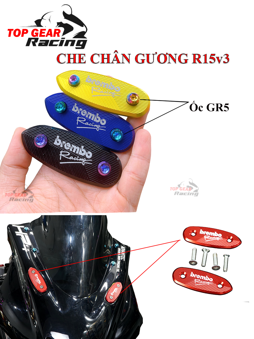 Che Chân Gương R15 v3 Nhôm CNC 1 Đôi Sharkpower