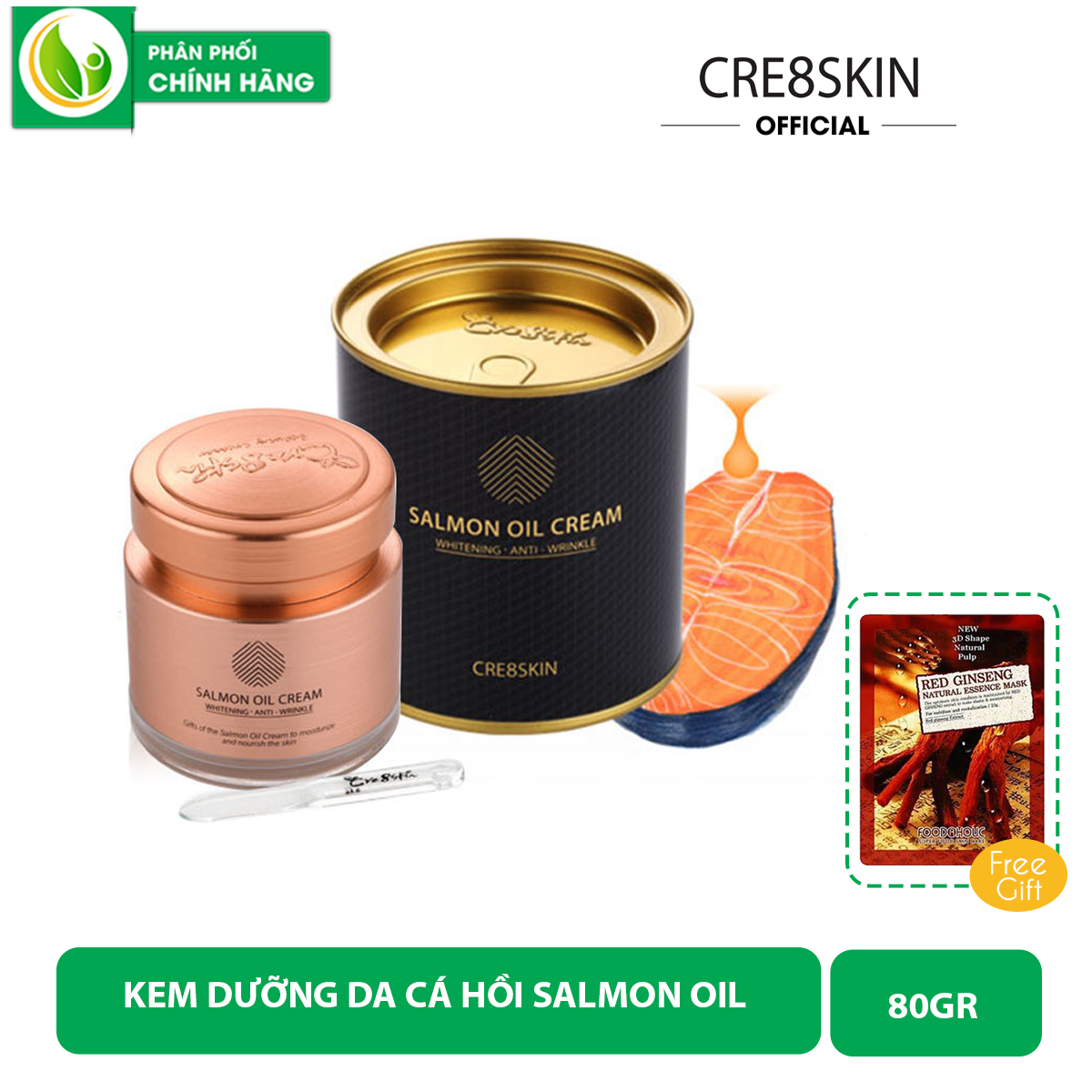 Kem dưỡng da cá hồi salmon oil cream – cho da trắng sáng, mềm mịn