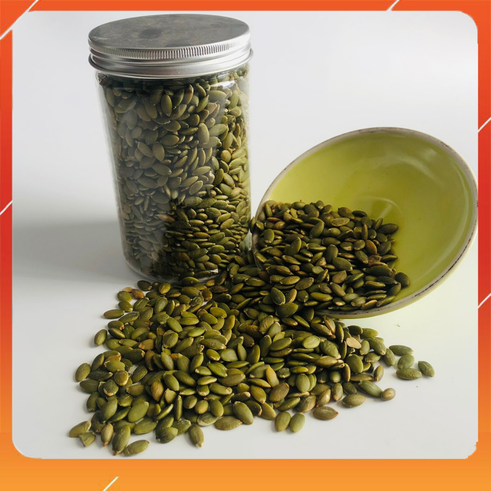 [HCM]500gr Hạt bí xanh đã tách vỏ 500gr đã sấy giòn (rang mộc hoặc tỏi ớt) - ready to eat 500gr pumpkin seeds (pepitas) (origin flavor/roasted with garlic and chilly