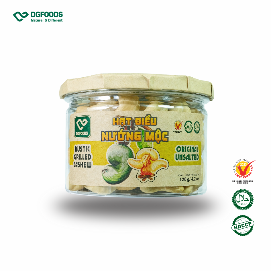 Hạt Điều Nướng Mộc 120g DGfoods/ Haccp/ Halal/ HVNCLC/ ăn chay, đặc sản Cần Thơ, quà tặng, ăn kiêng, organic, dinh dưỡng, thực phẩm bổ sung, khai vị, hạt điều bình phước
