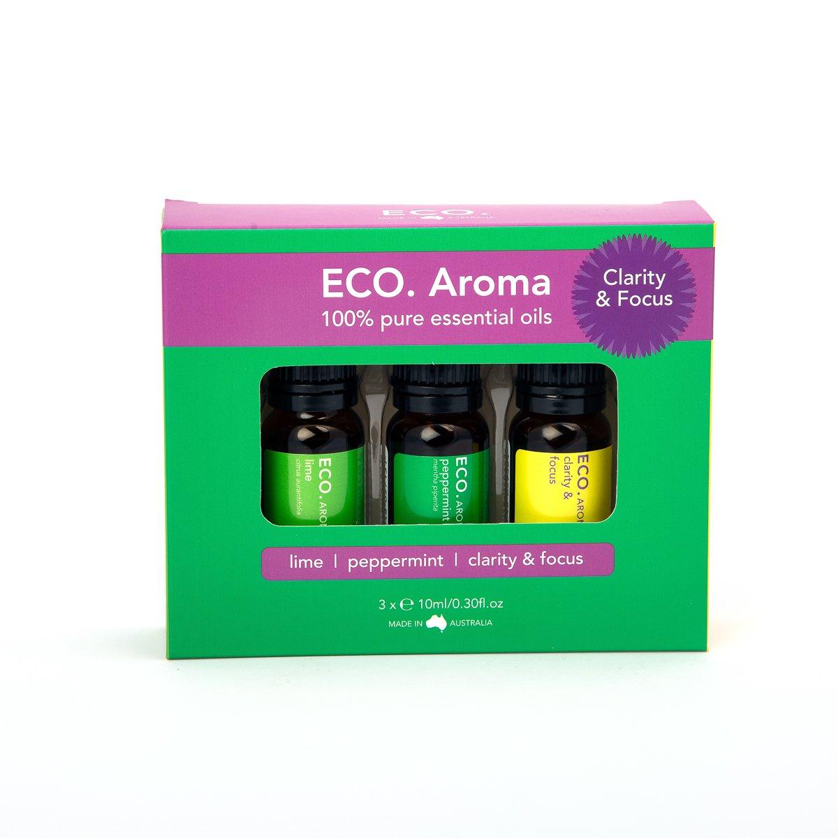 Bộ 3 sản phẩm tinh dầu tỉnh táo và tập trung - clarity & focus trio